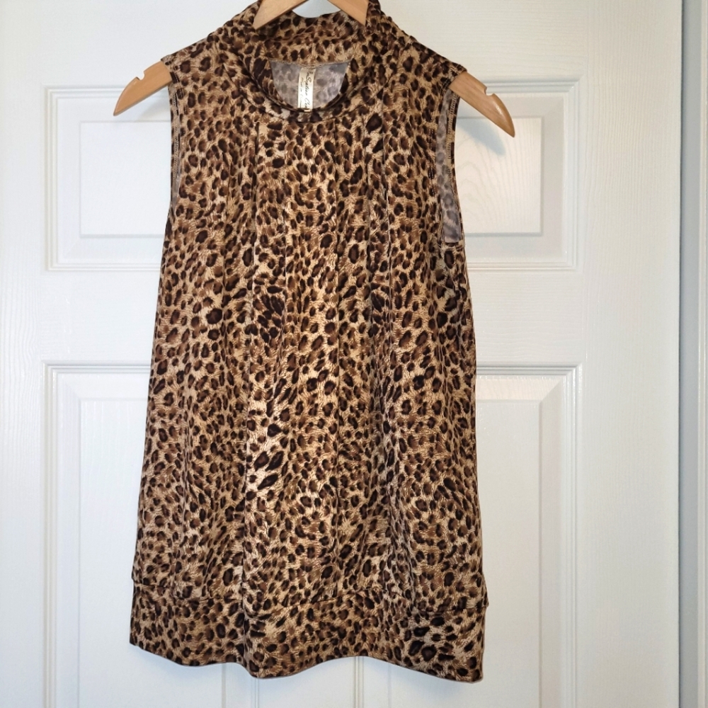 PerSeption Concept Mockneck Sleeveless Blouse